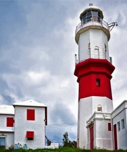 St Davids Lighthouse Bermuda paint by numbers