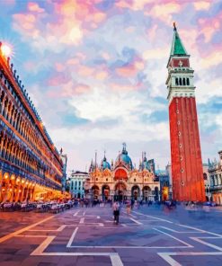 St Mark s Square Burano Italy paint by numbers