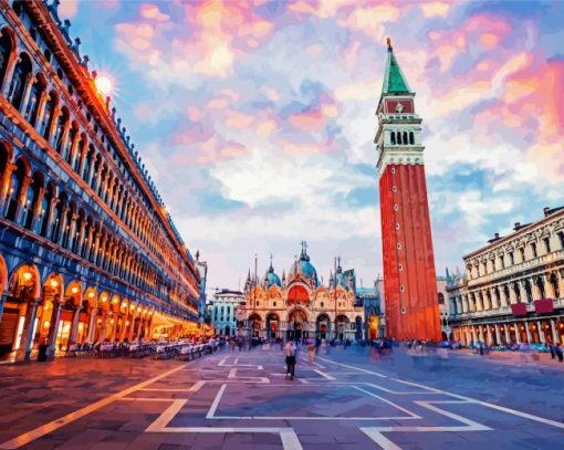 St Mark s Square Burano Italy paint by numbers