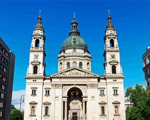 St Stephen's Basilica Budapest paint by number