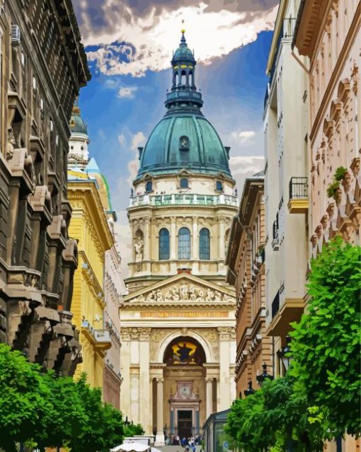 St Stephen's Basilica Budapest paint by number