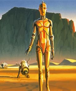 Star Wars C3po Robot paint by number