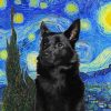 Starry Night Australian Kelpie paint by numbers