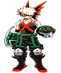 Strong Bakugo Anime Character paint by number