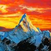 Sunset At Mt Himalayas paint by numbers