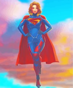 Supergirl Art paint by numbers