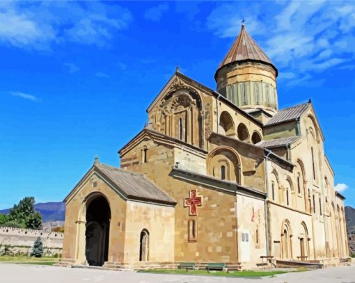 Svetiskhoveli Cathedral Tbilisi paint by numbers