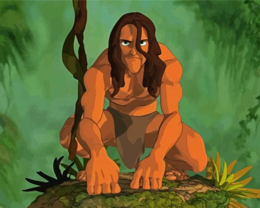 Tarzan In Jungle paint by numbers