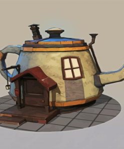 Teapot House paint by number