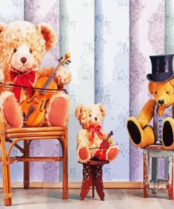 Teddy Bears Band paint by number