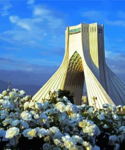 Tehran Azadi Tower paint by numbers