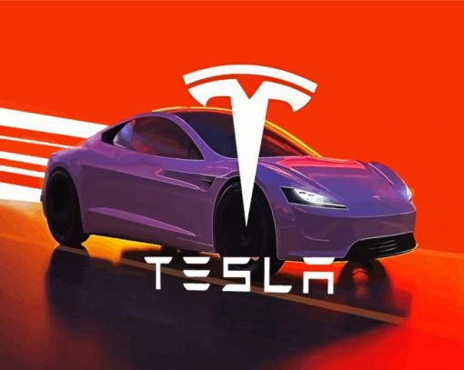 Tesla Car paint by number