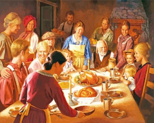 Thanksgiving Dinner paint by numbers