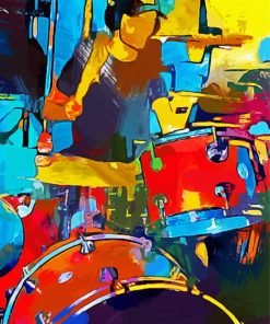 The Abstract Drummer paint by numbers