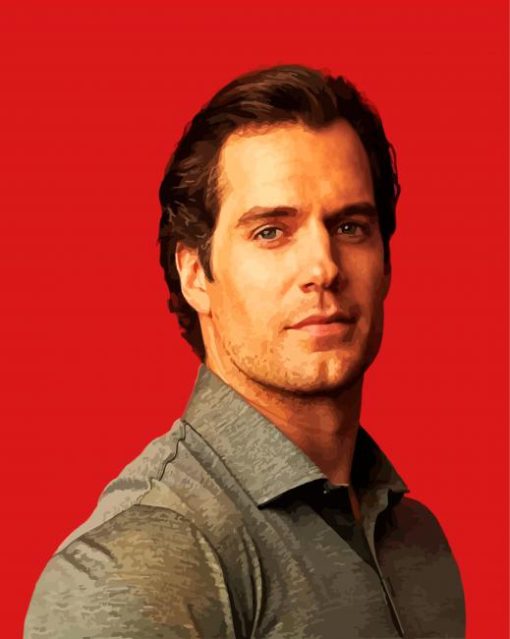 The Actor Henry Cavill paint by number