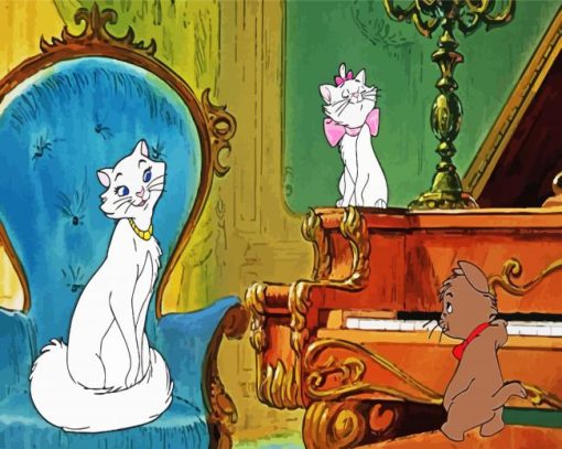 The Aristocats Mother And Kittens paint by number