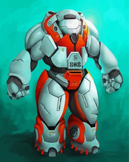 The Baymax Robot paint by number