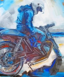 The Motorbike Driver Art paint by numbers