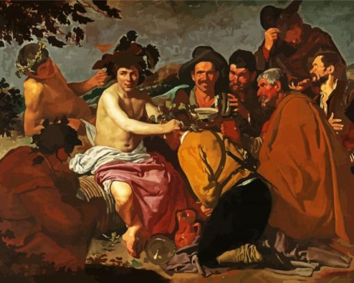 The Triumph Of Bacchus By Velazquez paint by numbers