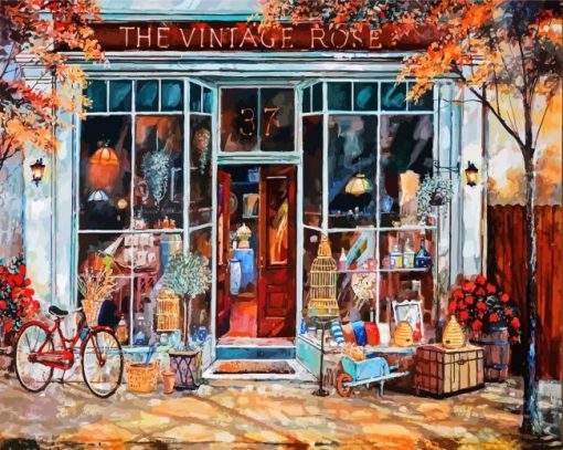 The Vintage Rose Shop paint by number