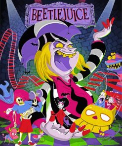 The Beetljuice Cartoon paint by numbers