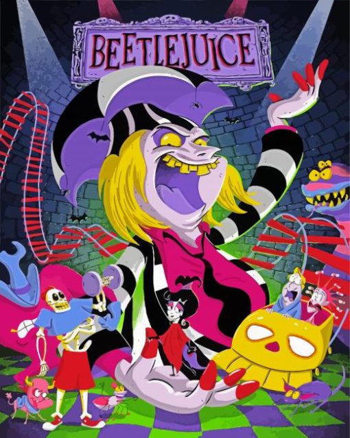 The Beetljuice Cartoon paint by numbers