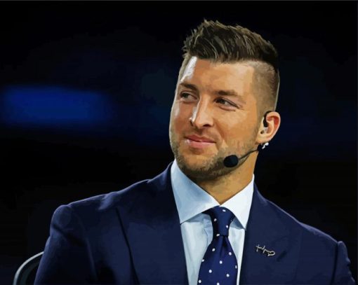 Tim Tebow paint by number