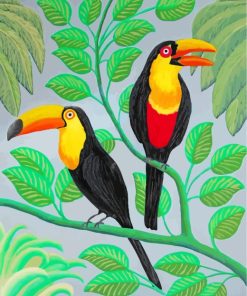 Toucans Birds Art Paint by numbers