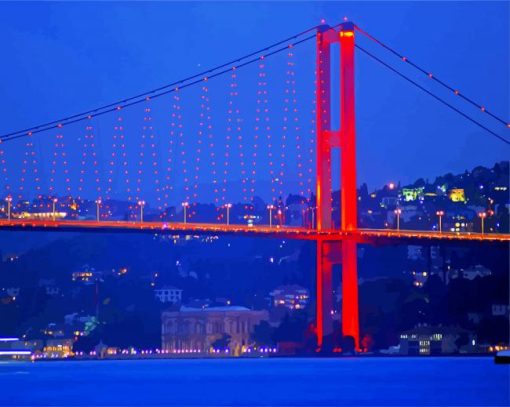 Turkey Bosphorus Bridge paint by number