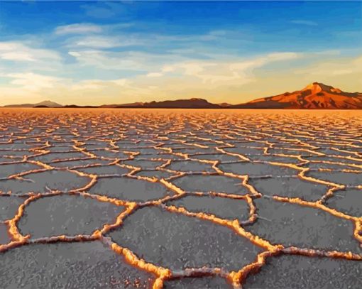 Uyuni Salt Flat Bolivia paint by number