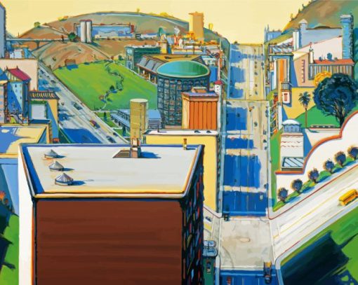 Valley Streets By Thiebaud paint by numbers