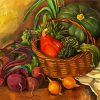 Vegetables Basket Still Life paint by numbers