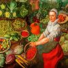 Vegetables Seller paint by numbers