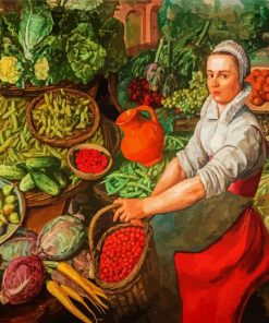 Vegetables Seller paint by numbers