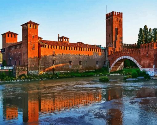 Verona Castelvecchio Bridge Paint By Number