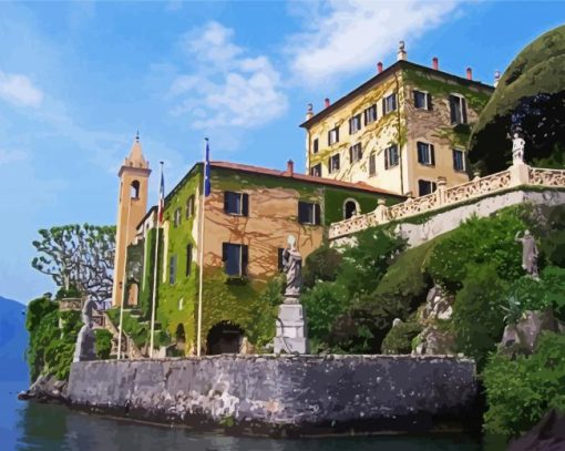 Villa Del Balbianello Como Italy paint by numbers