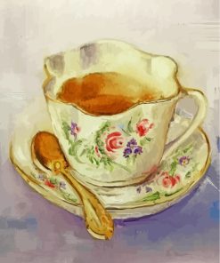 Vintage Coffee Cup paint by number