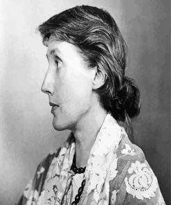 Virginia Woolf Side Profile paint by number