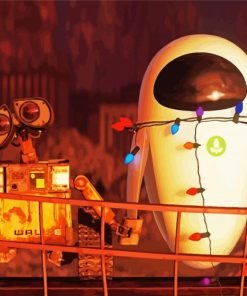 Wall E And Eve Film paint by numbers