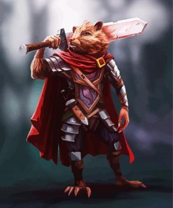 Warrior Hamster paint by number