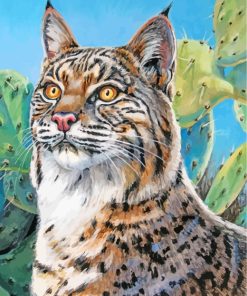 Wild Bobcat Art paint by numbers