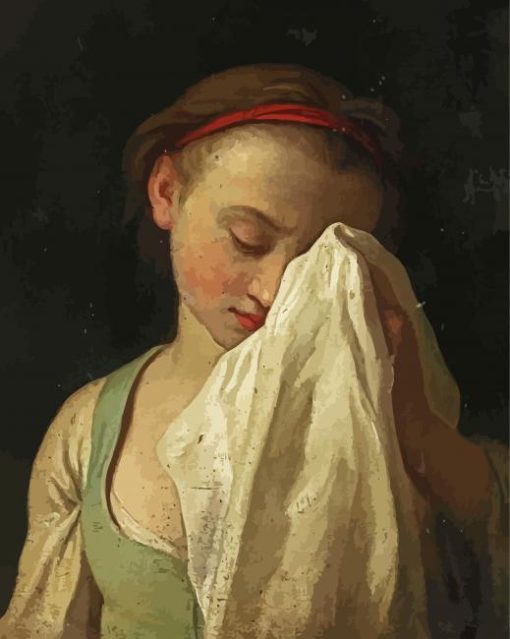 Young Girl Crying paint by number