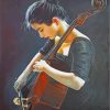 Young Girl Playing Cello paint by numbers