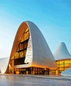 Zaha Hadid Museum In Baku paint by number