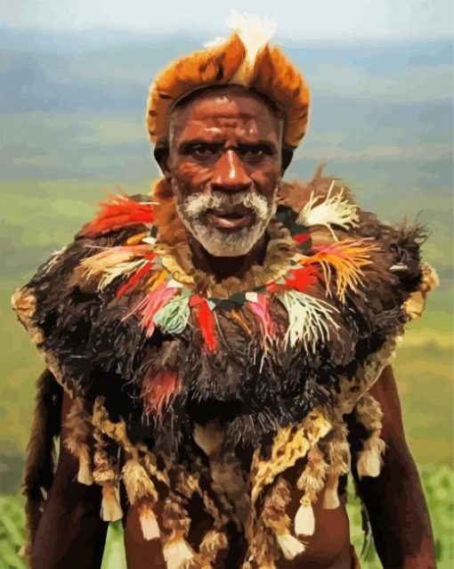 Zulu Man paint by numbers