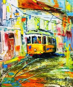 Abstract Tram paint by number