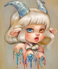 Adorable Capricorn paint by numbers