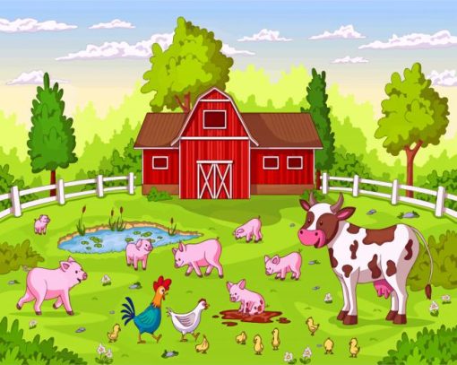 Aesthetic Happy Farm paint by numbers