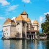 Aesthetic Chillon Castle paint by number