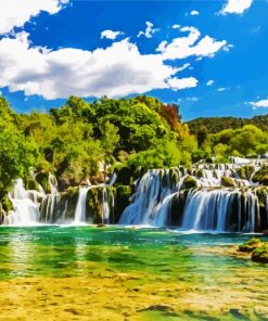 Aesthetic Croatia Krka National Park paint by numbers